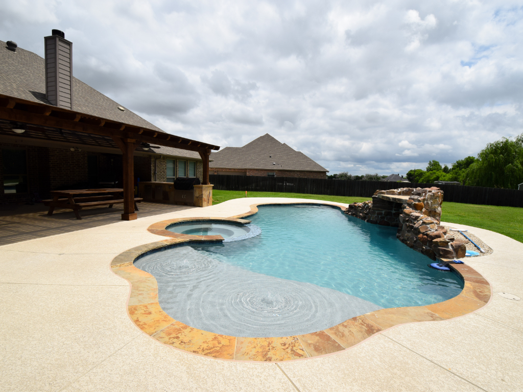 pool, blue, backyard,