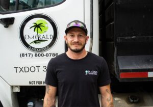 Man standing in front of construction truck