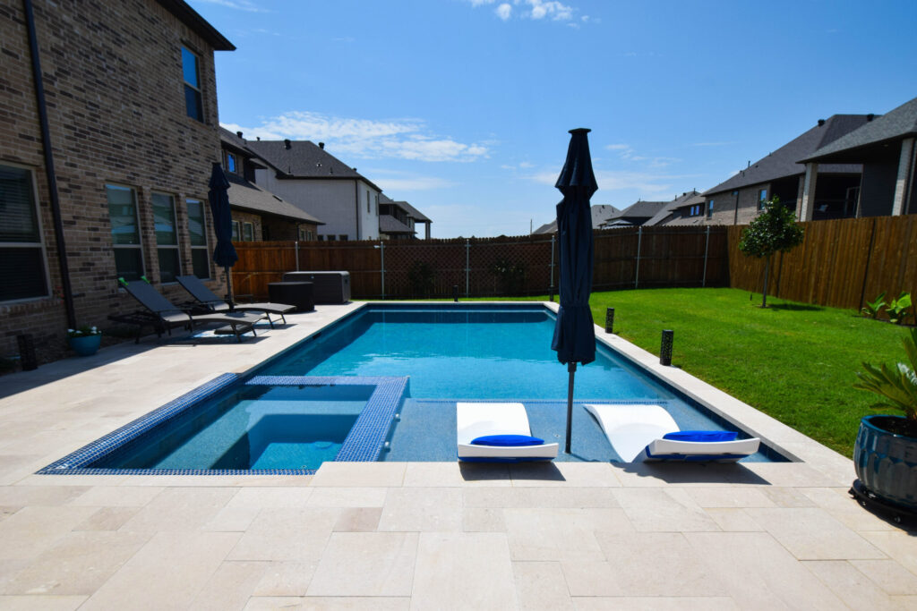 Custom pool built after careful pool planning.