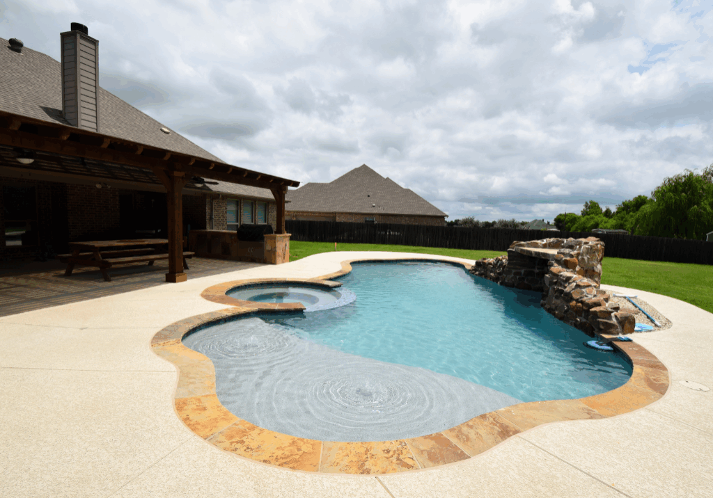 pool, blue, backyard,