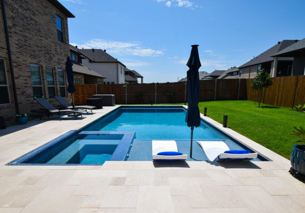 Custom pool built after careful pool planning.